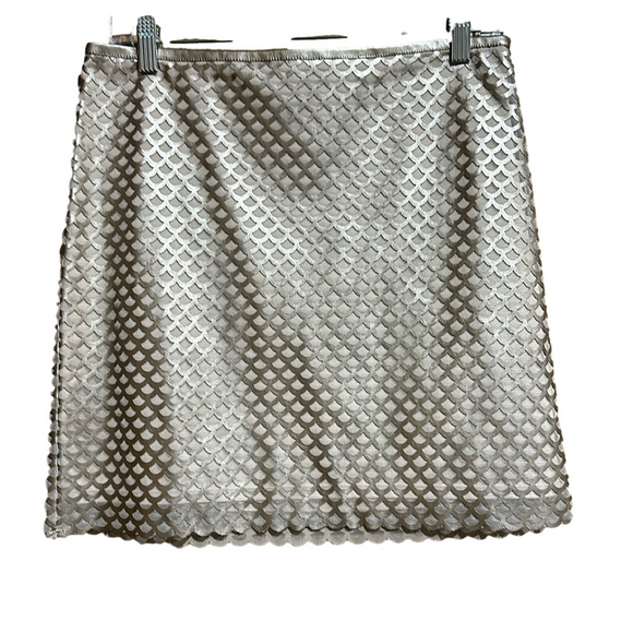 Chelsea & Violet Dresses & Skirts - Chelsea & Violet Faux Metallic Leather and Mesh Illusion Skirt Size Small - EUC